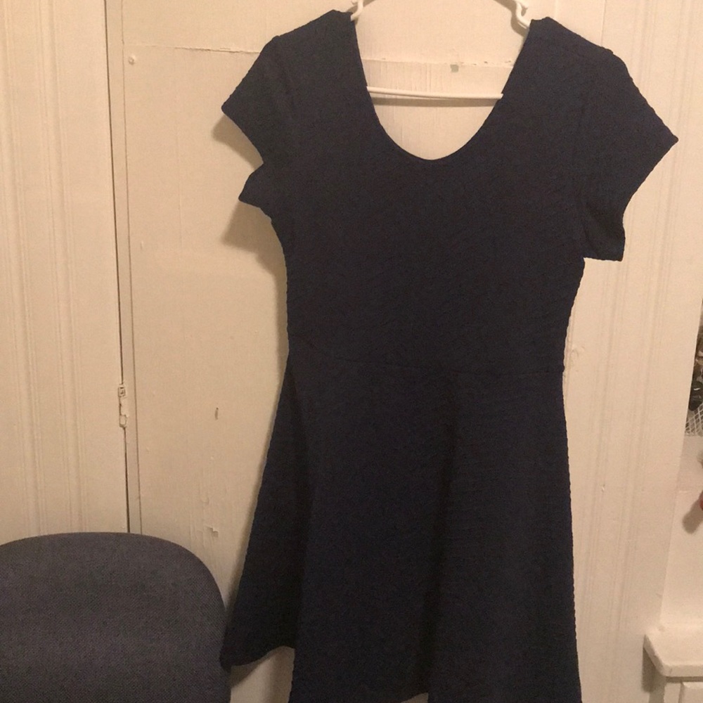 Navy blue skater dress
